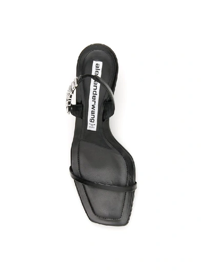 Shop Alexander Wang Ivy Logo Sandals In Black (black)