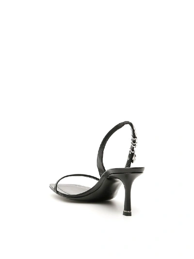 Shop Alexander Wang Ivy Logo Sandals In Black (black)