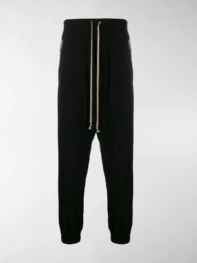 Shop Rick Owens Side Zip Track Pants In Black