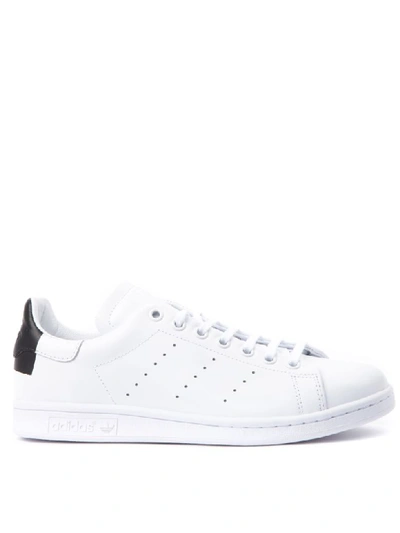 Shop Adidas Originals Stan Smith Recon White & Black Leather Sneakers In White/black