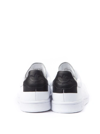 Shop Adidas Originals Stan Smith Recon White & Black Leather Sneakers In White/black