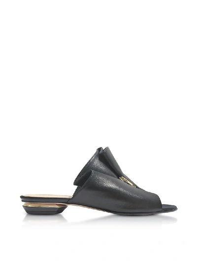 Shop Nicholas Kirkwood 18mm Black Leather Kristen Mules