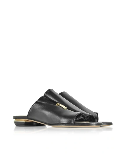 Shop Nicholas Kirkwood 18mm Black Leather Kristen Mules