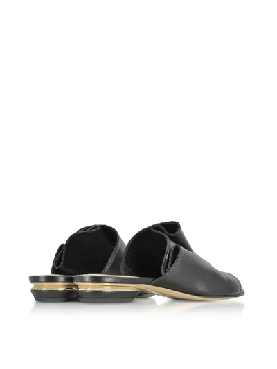 Shop Nicholas Kirkwood 18mm Black Leather Kristen Mules