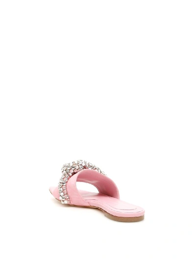 Shop Alexander Mcqueen Crystal Knot Mules In Su Pink Cry Su Pink (pink)