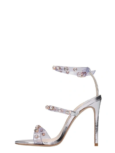 Shop Sophia Webster Rosalind Gem Sandals In Silver Leather