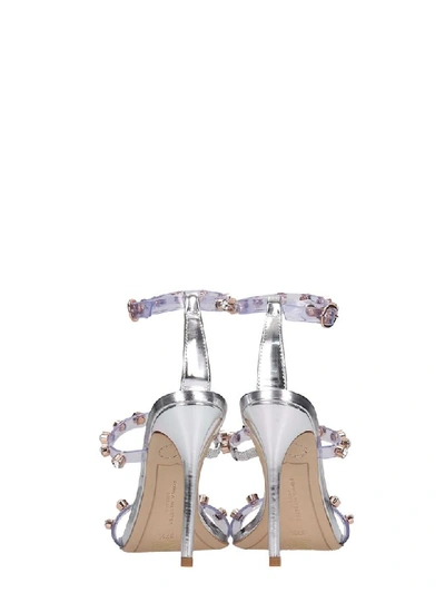 Shop Sophia Webster Rosalind Gem Sandals In Silver Leather
