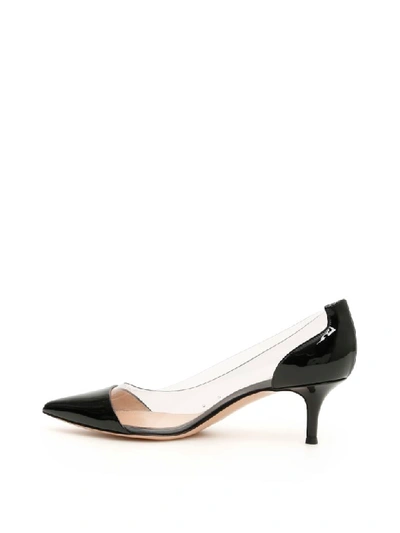 Shop Gianvito Rossi Plexi 55 Pumps In Black Trasp (black)