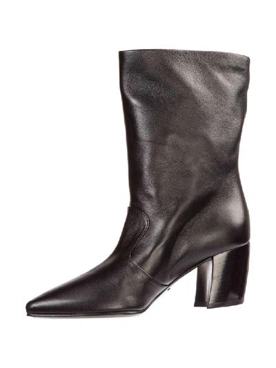 Shop Prada Opanca Boots In Nero