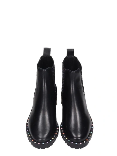 Shop Sophia Webster Bessie Ankle Boots In Black Leather