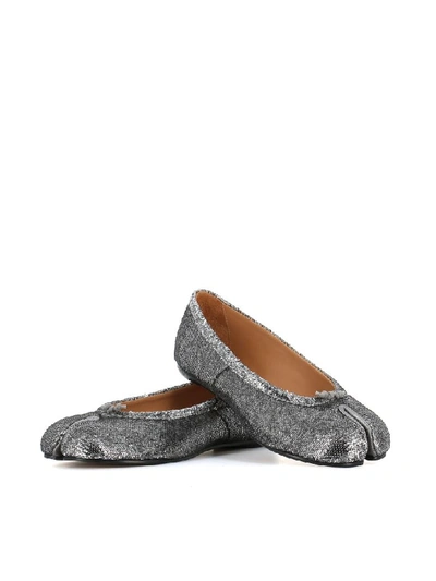 Shop Maison Margiela Ballerina Tabi In Silver