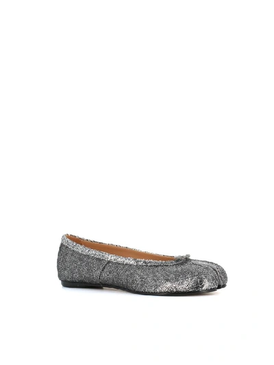 Shop Maison Margiela Ballerina Tabi In Silver