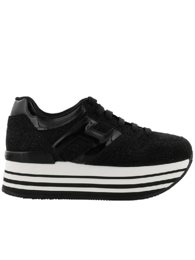 Shop Hogan H283 Sneakers In Black