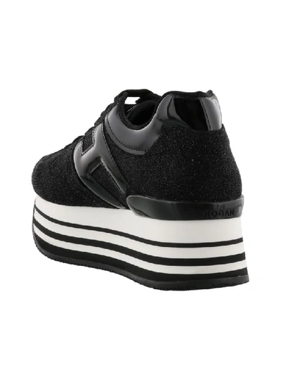 Shop Hogan H283 Sneakers In Black