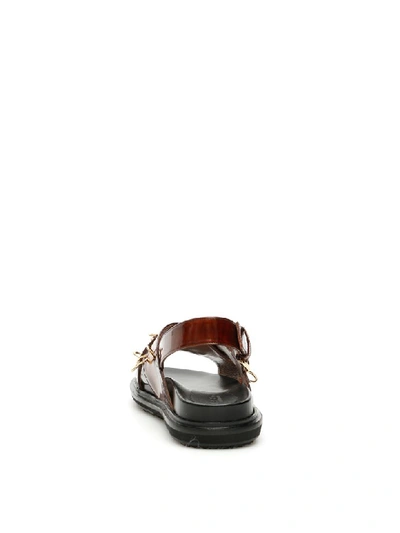 Shop Marni Piercing Fussbett Sandals In Moka (brown)