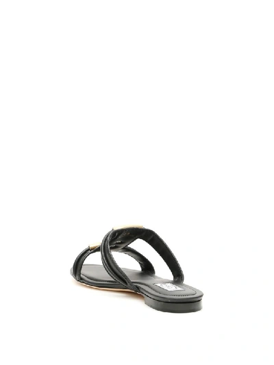 Shop Tod's Double T Sandals In Nero (black)