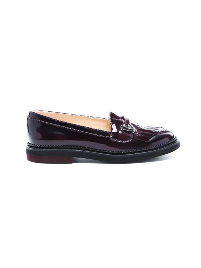 Shop Tod's Fringe Loafer In Dark Violet