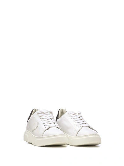 Shop Philippe Model White Temple Sneakers In Bianco/nero