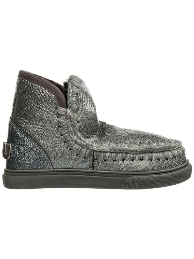 Shop Mou Eskimo Sneaker Ankle Boots In Argento
