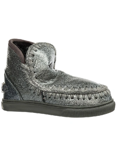 Shop Mou Eskimo Sneaker Ankle Boots In Argento