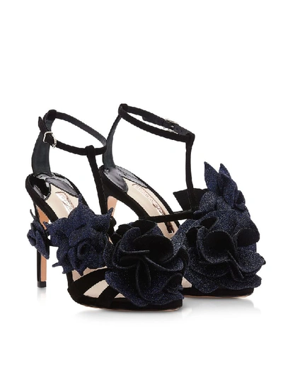 Shop Sophia Webster Black & Midnight Jumbo Lilico Sandals