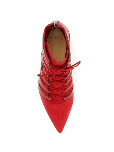 Shop Alexandre Birman Becca Kitten Heels In Mercury (red)