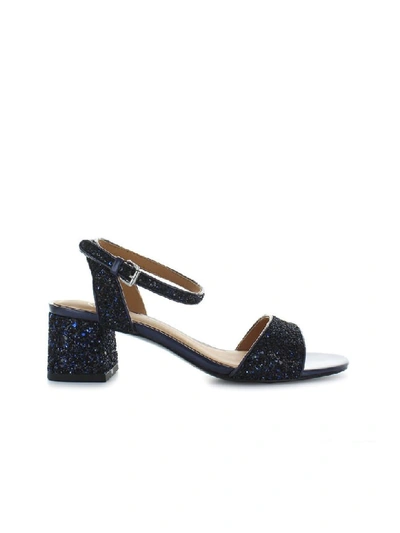 Shop Ash Remix Glitter Navy Sandal In Midnight Blue (blue)