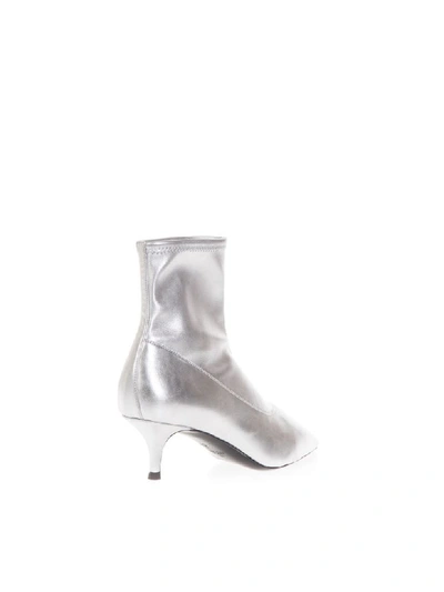 Shop Giuseppe Zanotti Metallic Silver Salomé Boots In Leather