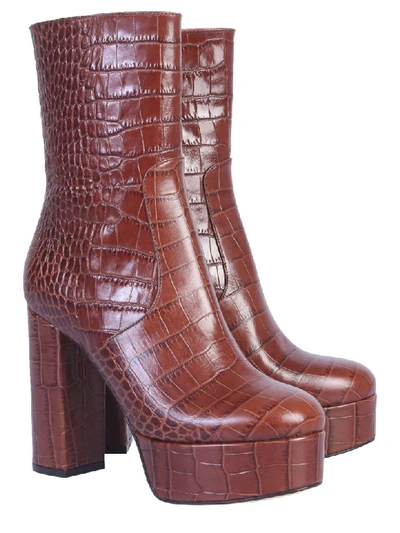 Shop Paris Texas Boot With Plateau In Marrone