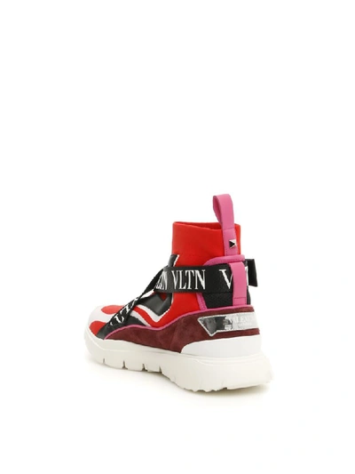 Shop Valentino Heroes Her Sneakers In Deep Red Bia Ne Rub P Orch (red)