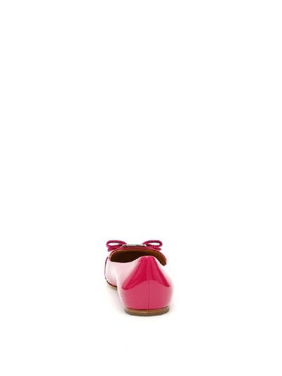 Shop Ferragamo Patent Varina Ballerinas In Cerise (fuchsia)