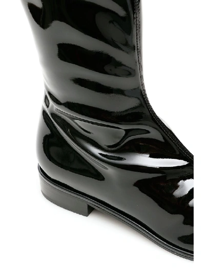 Shop Stuart Weitzman Vinyl Lowland Boots In Black (black)