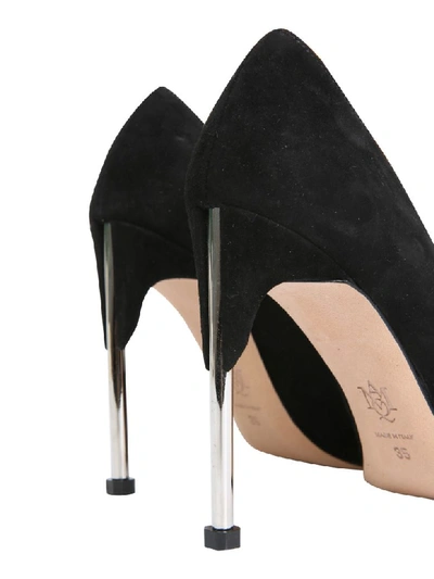 Shop Alexander Mcqueen Suede Pumps In Nero