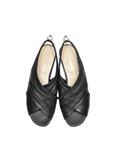 Shop Nicholas Kirkwood Black Nappa 90mm Delfi Sandals