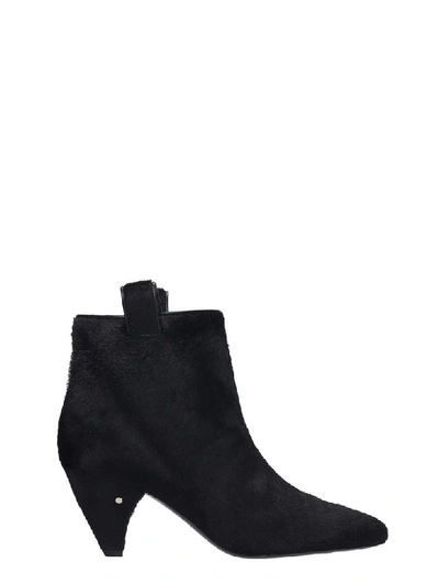 Shop Laurence Dacade Terence High Heels Ankle Boots In Black Pony Skin