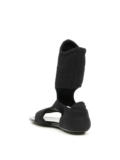 Shop Prada Stretch Sock Sandals In Nero (black)