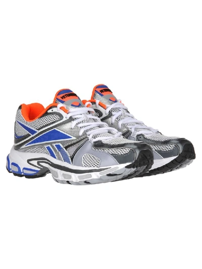 Shop Vetements Spike Runner 200 Sneakers In Grey + Blue + Fluo Orange