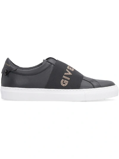 Shop Givenchy Urban Street Leather Sneakers In Black