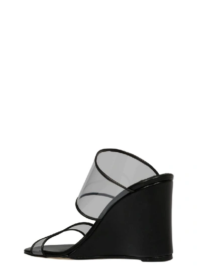 Shop Paris Texas Transparent Strap Sandals In Black