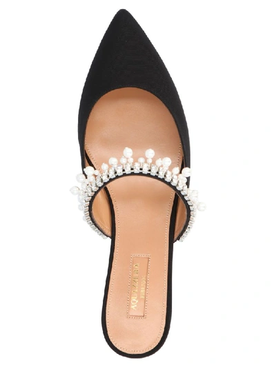 Shop Aquazzura Exquisite Flat Shoes In Black