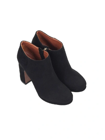 Shop L'autre Chose Lautre Chose Black Suède Heel Ankle Boot In Nero