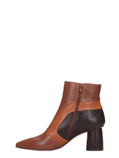 Shop Chie Mihara Lupe High Heels Ankle Boots In Brown Leather