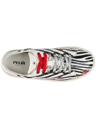 Shop Moa Master Of Arts Tech Sneakers In Zebra