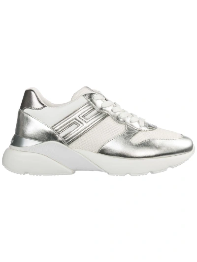 Shop Hogan Active One Sneakers In Bianco Argento