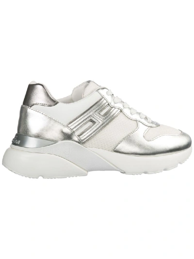 Shop Hogan Active One Sneakers In Bianco Argento