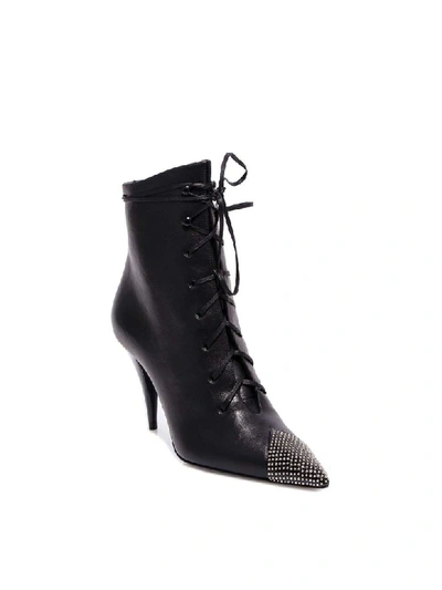 Shop Saint Laurent Kiki Ankle Boots In Black