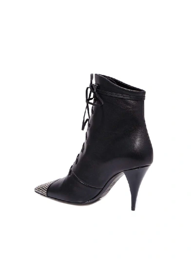 Shop Saint Laurent Kiki Ankle Boots In Black