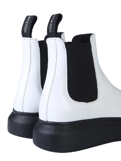 Shop Alexander Mcqueen Chelsea Hybrid Boots In Bianco