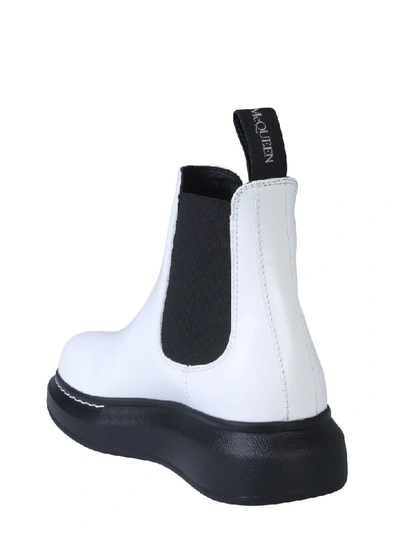 Shop Alexander Mcqueen Chelsea Hybrid Boots In Bianco