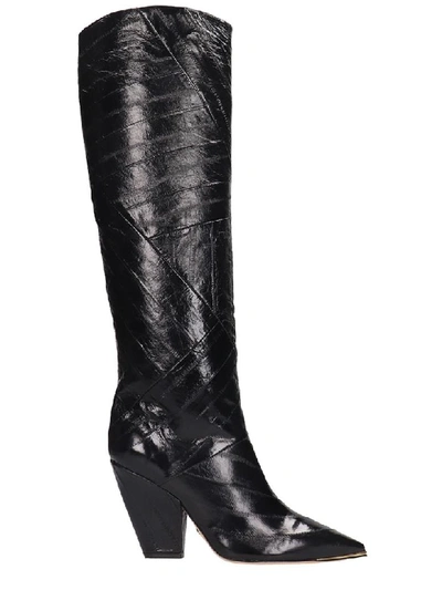 Shop Tory Burch Lila Boots In Black Leather